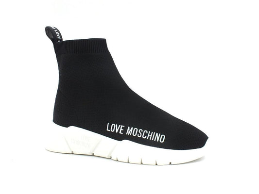 LOVE MOSCHINO Sneaker Running Socks Elastic Nero JA15343G1EIZ4000 - Sandrini Calzature e Abbigliamento