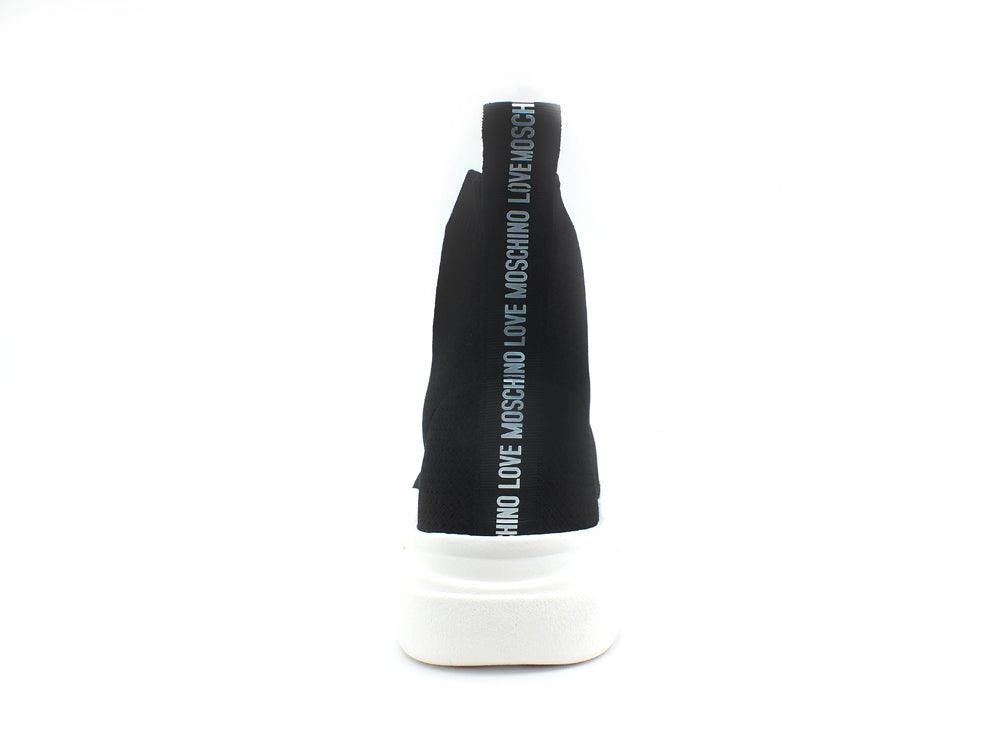LOVE MOSCHINO Sneaker Running Socks Elastic Nero JA15343G1EIZ4000 - Sandrini Calzature e Abbigliamento