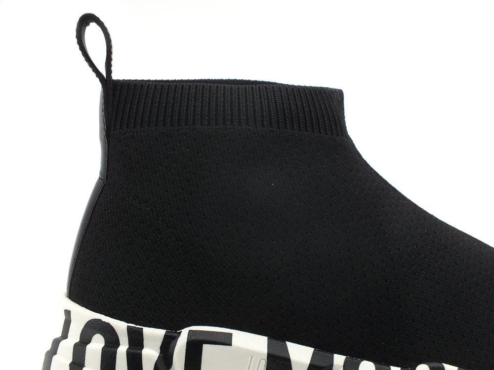 LOVE MOSCHINO Sneaker Sock Calzino Logo Nero JA15223G1EIZG000 - Sandrini Calzature e Abbigliamento