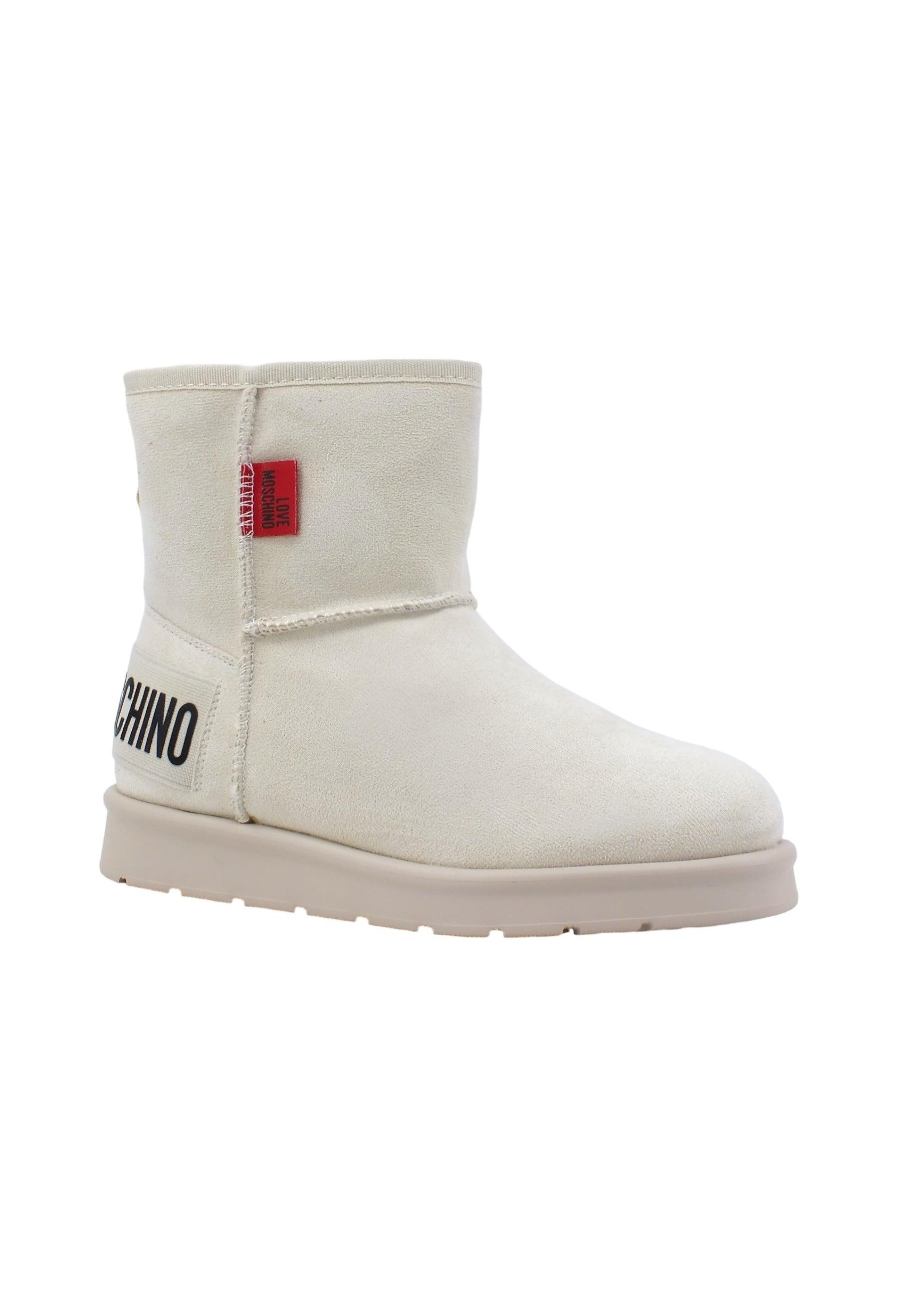 LOVE MOSCHINO Stivaletto Pelo Donna Off White JA24423H0HJA5120 - Sandrini Calzature e Abbigliamento