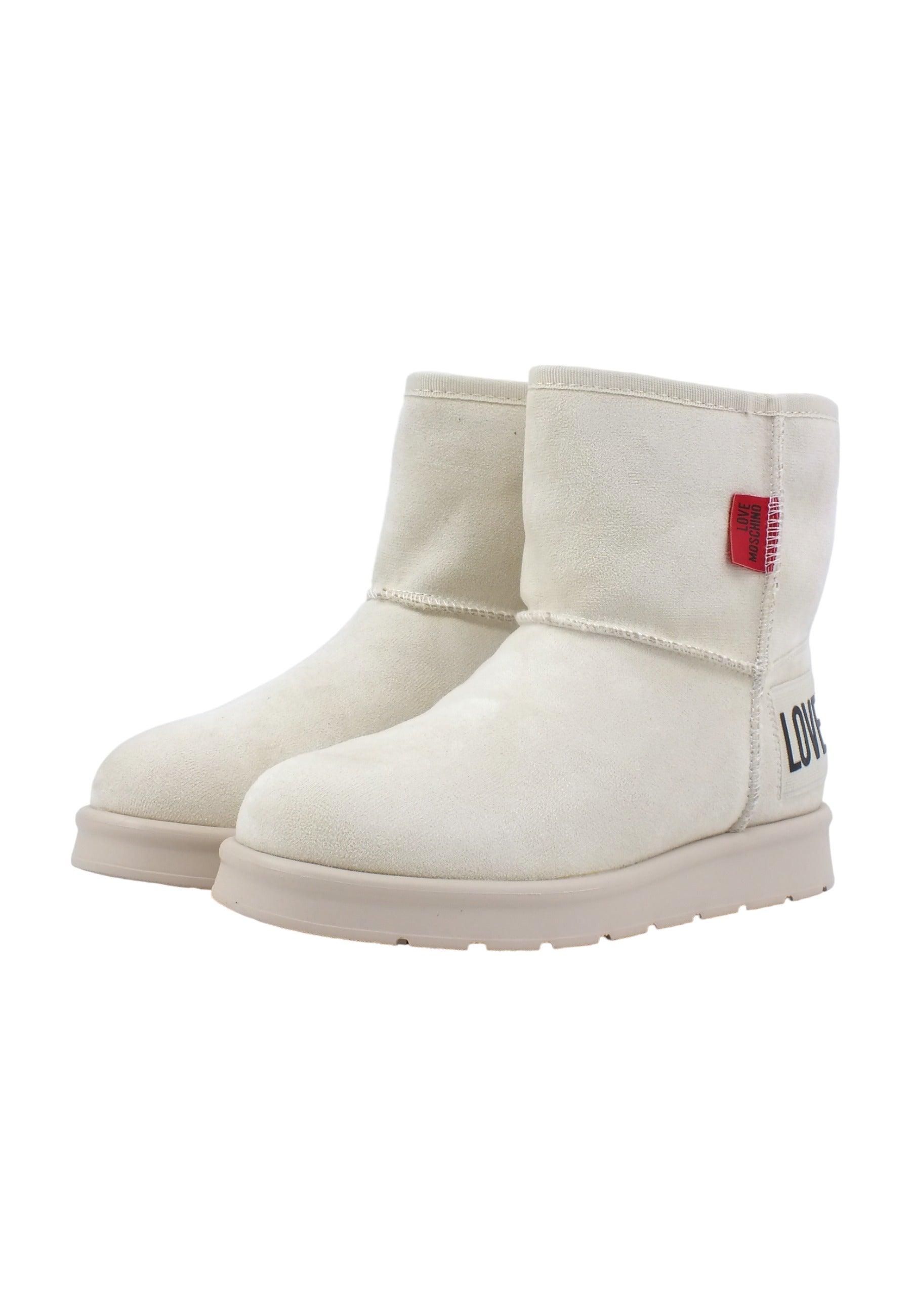 LOVE MOSCHINO Stivaletto Pelo Donna Off White JA24423H0HJA5120 - Sandrini Calzature e Abbigliamento