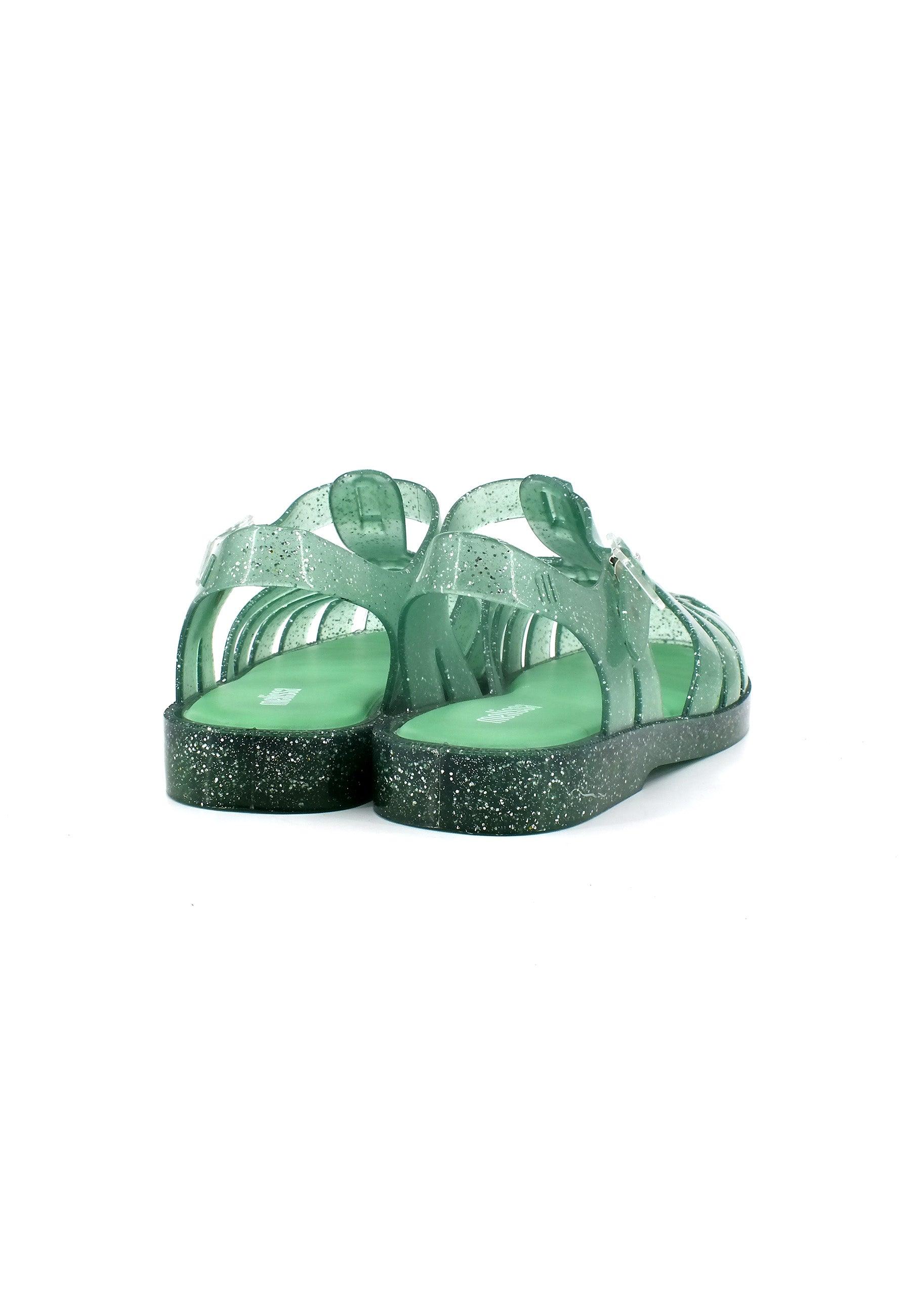 MELISSA Possession Shiny Sandalo Gomma Donna Green Glitter 33520 - Sandrini Calzature e Abbigliamento