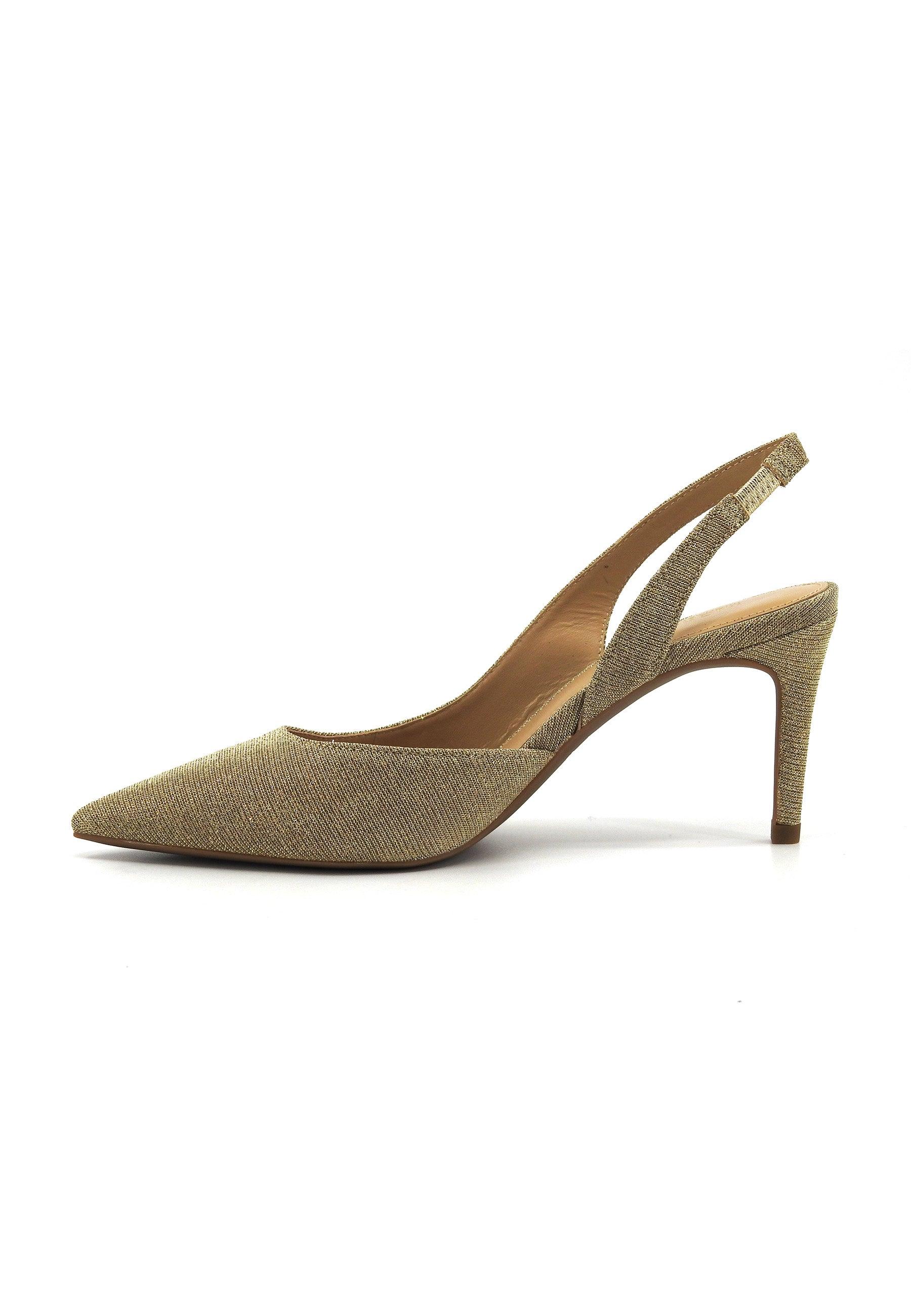 MICHAEL KORS Alina Flex Sling Pump Sandalo Tacco Donna Pale Gold 40R4HNMP1D - Sandrini Calzature e Abbigliamento