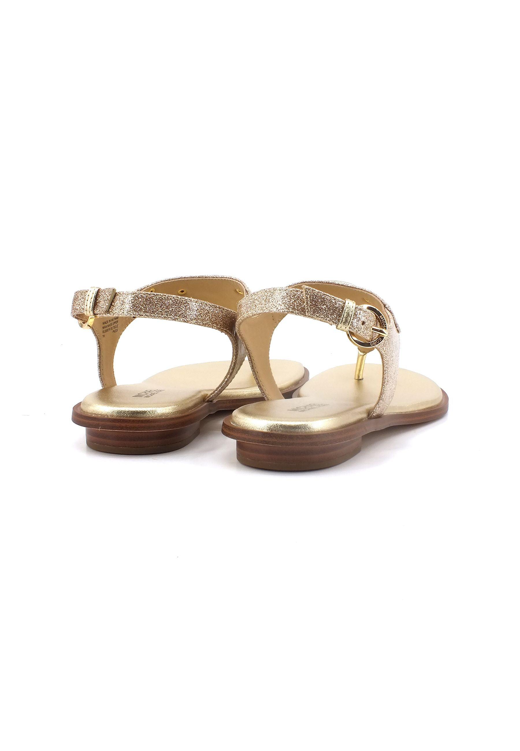 MICHAEL KORS Ciabatta Infradito Glitter Donna Pale Gold 40S3MKFS1D - Sandrini Calzature e Abbigliamento