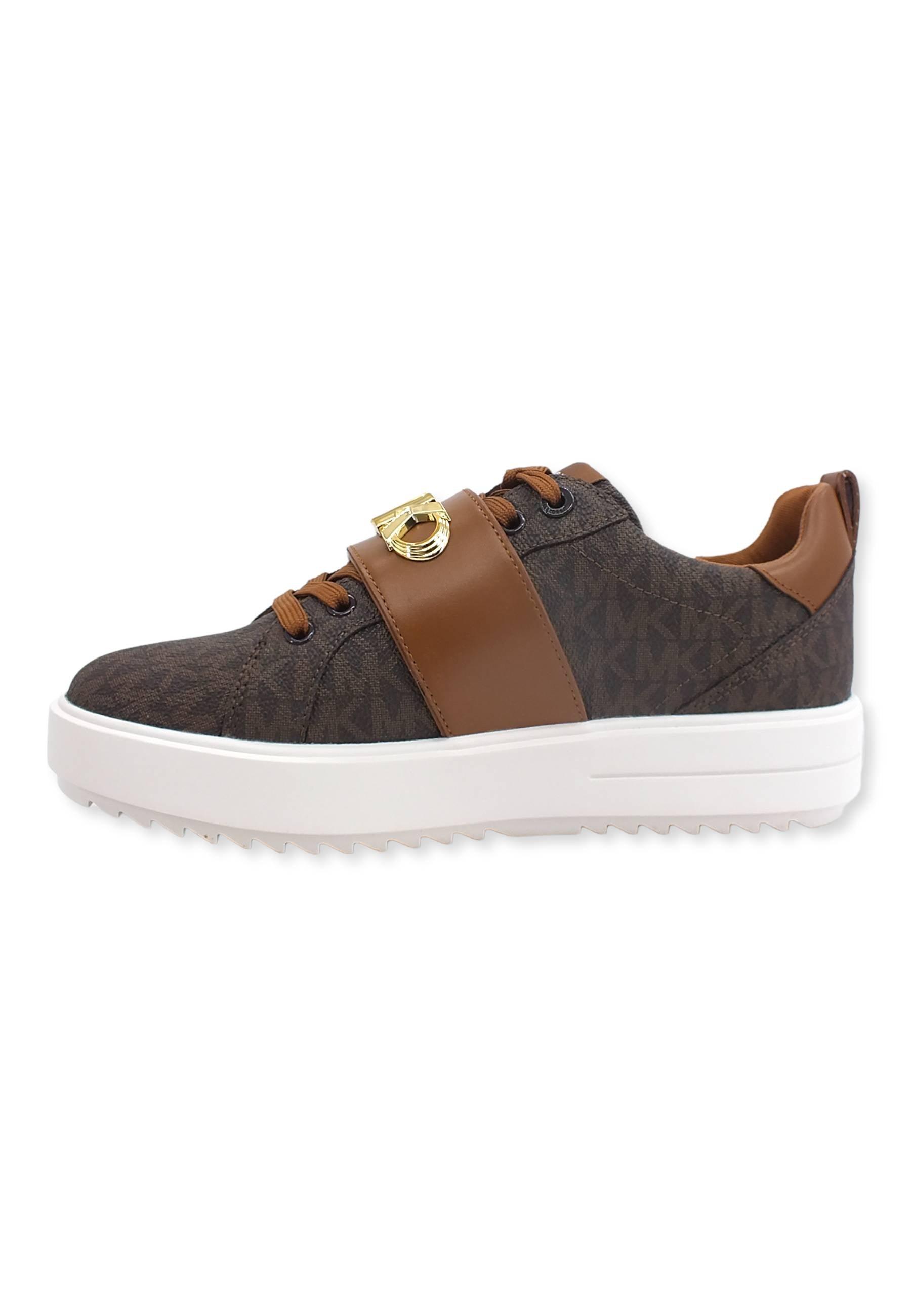 MICHAEL KORS Emmet Strap Sneaker Donna Brown 43F2EMFS1B - Sandrini Calzature e Abbigliamento