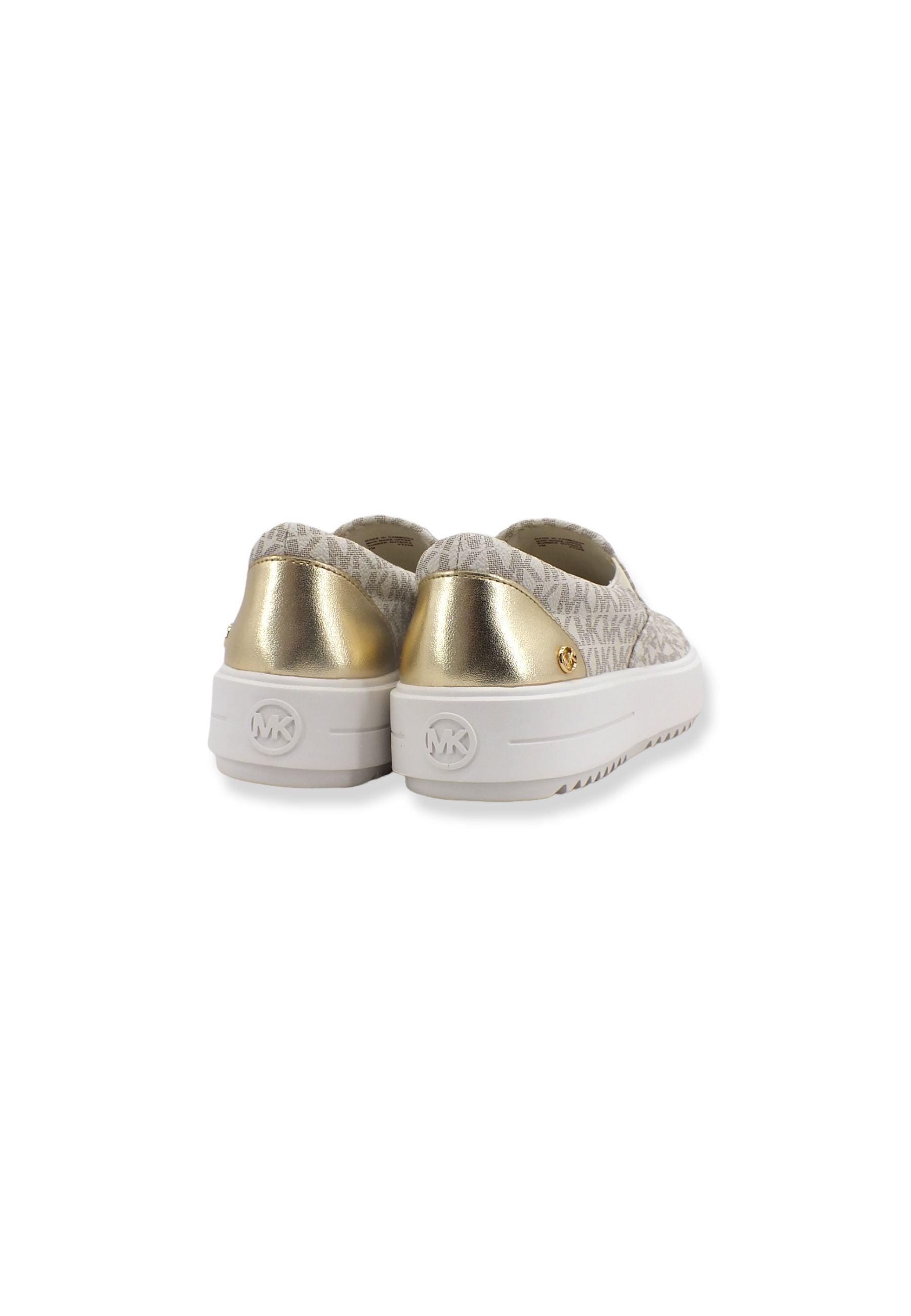 MICHAEL KORS Emmett Slip On Sneaker Donna Beige Vanilla 43T2ETFP1B - Sandrini Calzature e Abbigliamento