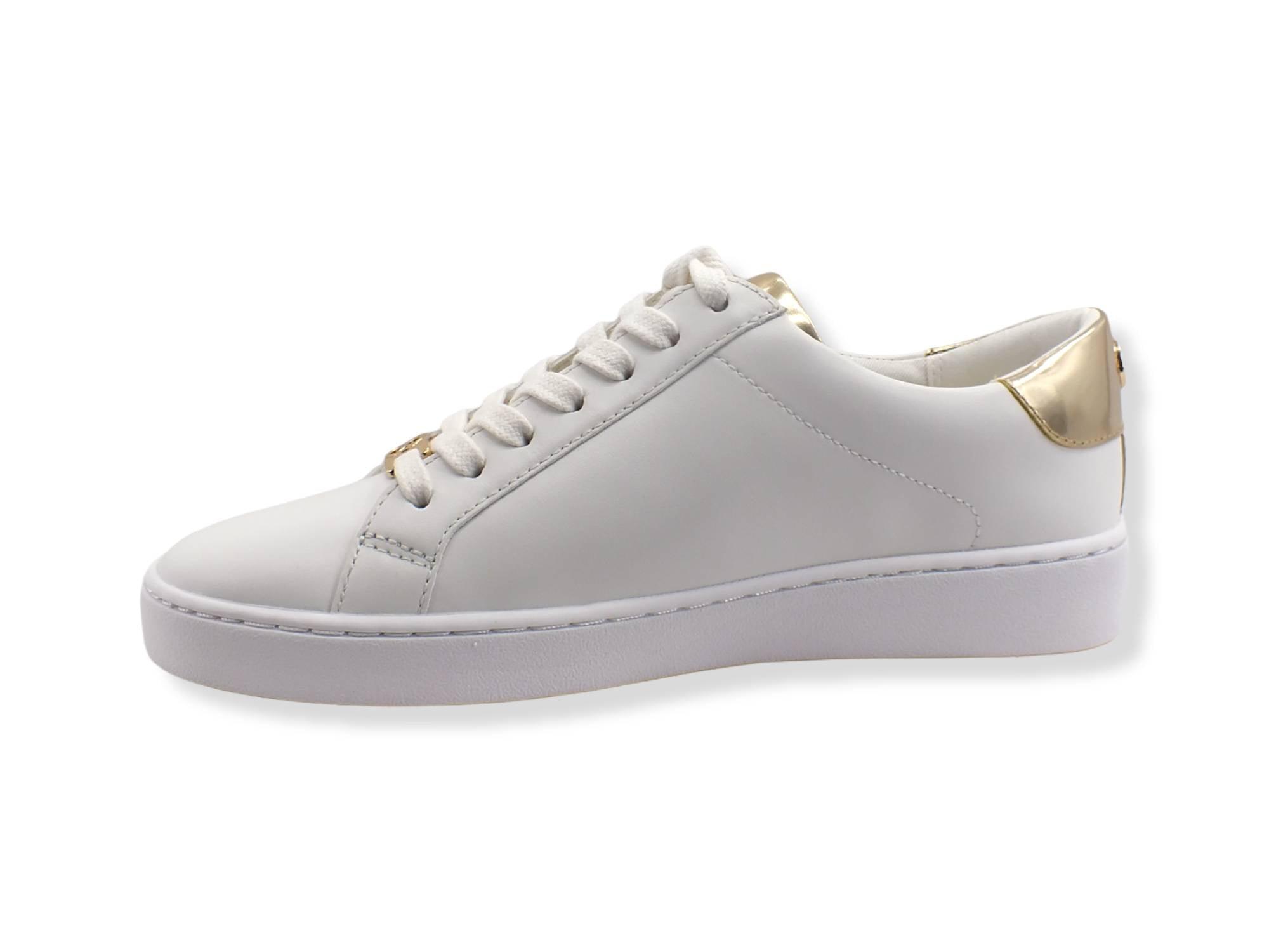 MICHAEL KORS Irving Lace Up Sneaker Donna Optic White Gold 43S5IRFS2L - Sandrini Calzature e Abbigliamento
