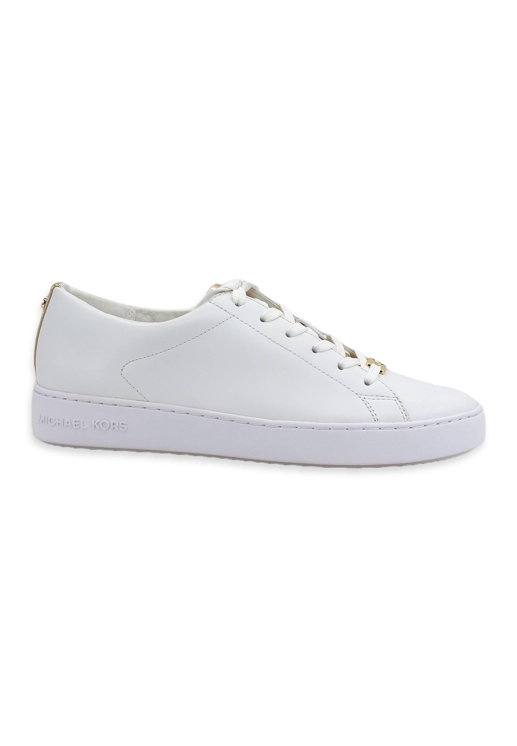 MICHAEL KORS Keaton Sneaker Donna Bianco Pale Gold 43T2KTFS4L - Sandrini Calzature e Abbigliamento