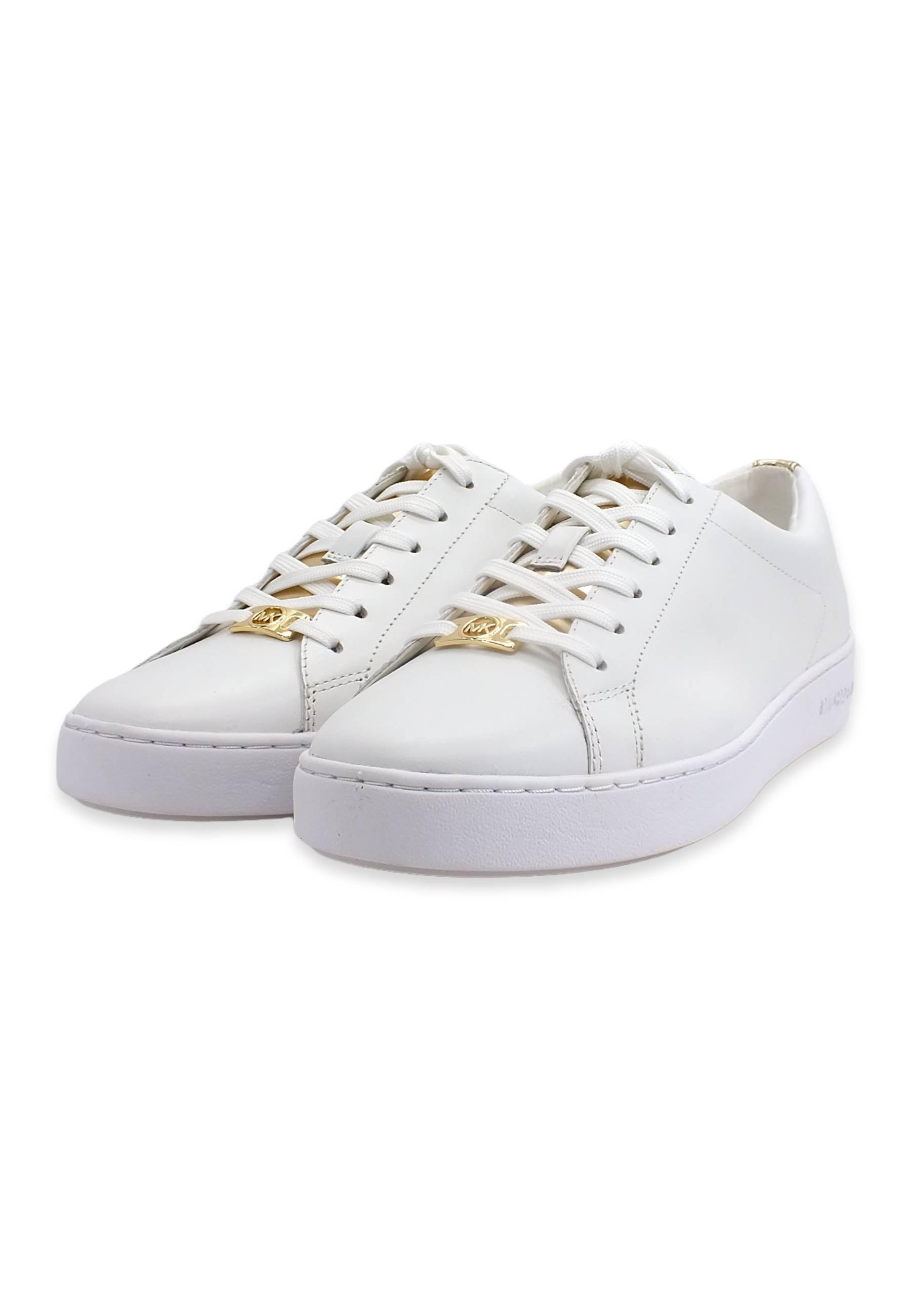 MICHAEL KORS Keaton Sneaker Donna Bianco Pale Gold 43T2KTFS4L - Sandrini Calzature e Abbigliamento