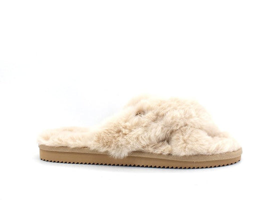 MICHAEL KORS Lala Slipper Ciabatta Pelo Camel 40R1LAFP1D - Sandrini Calzature e Abbigliamento
