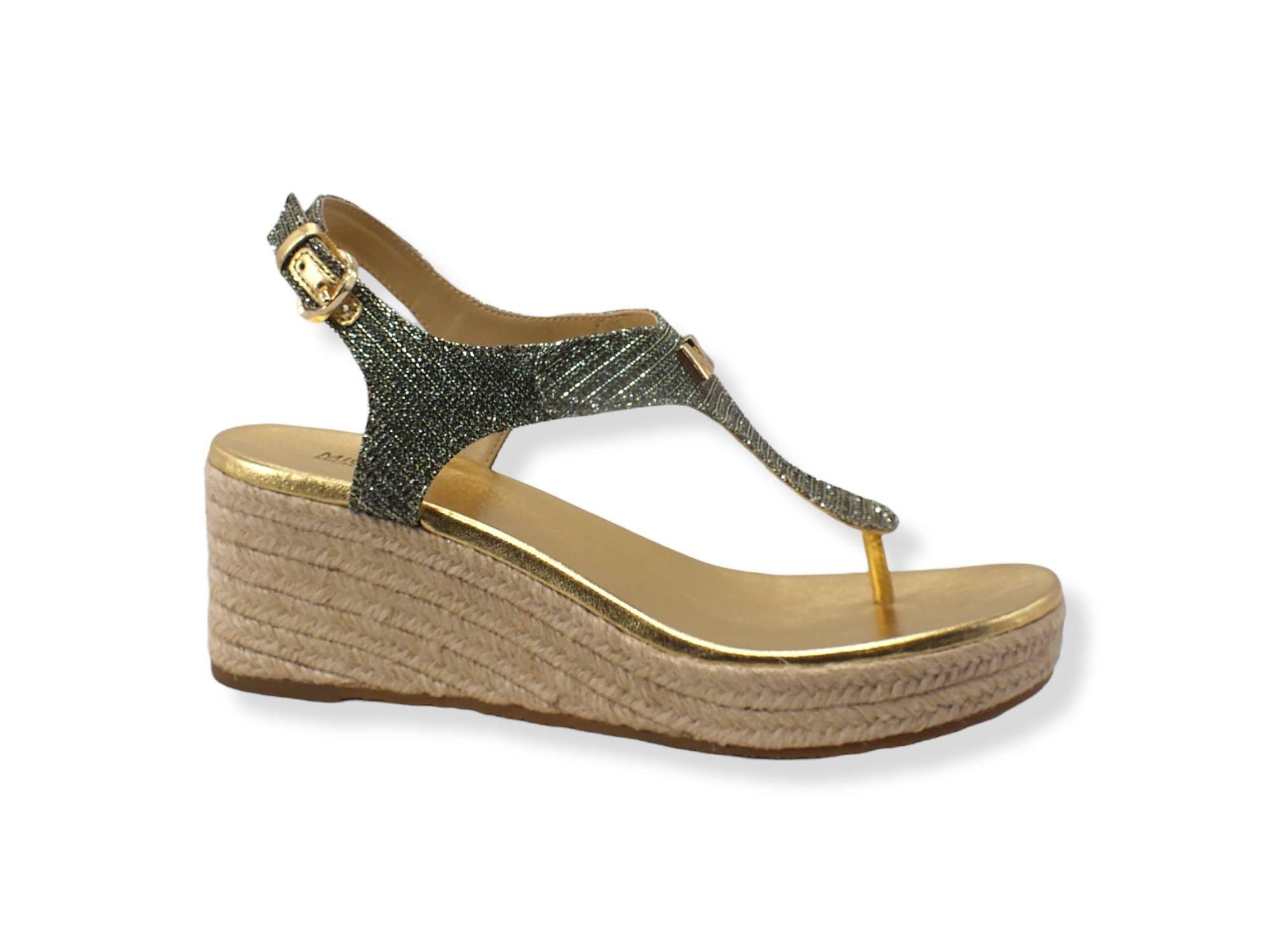 MICHAEL KORS Laney Thong Sandalo Infradito Donna Gold 40S1LAMS1D - Sandrini Calzature e Abbigliamento