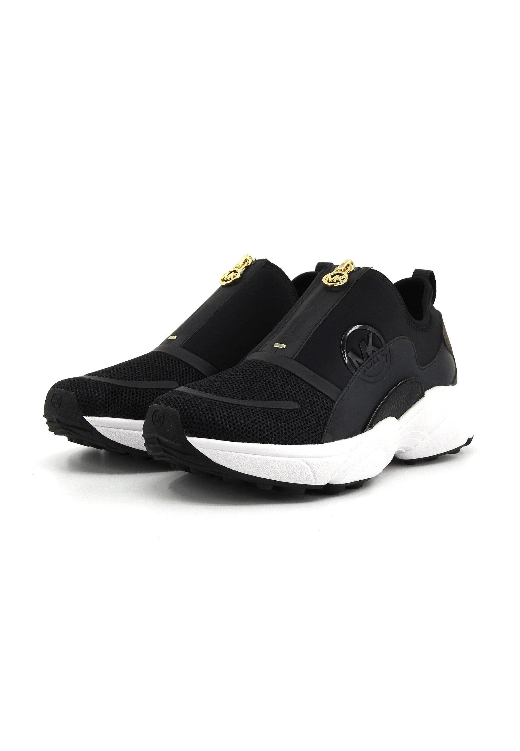 MICHAEL KORS Sami Zip Trainer Sneaker Donna Brown Multi 43H3SMFSHD - Sandrini Calzature e Abbigliamento