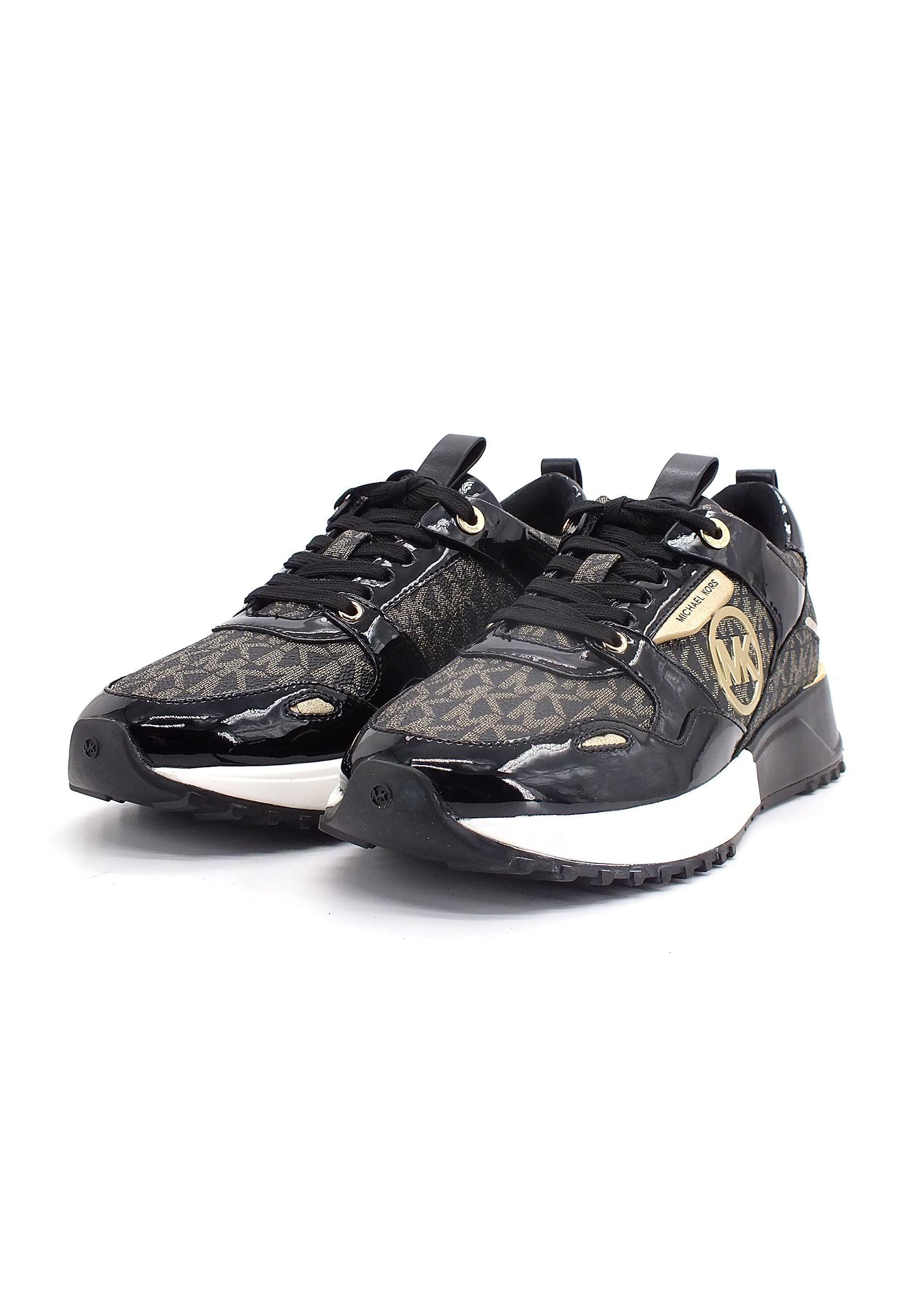 MICHAEL KORS Theo Trainer Sneaker Donna Black 43F2THFS1B - Sandrini Calzature e Abbigliamento