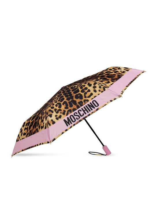 MOSCHINO Openclose Ombrello Donna Rosa Leopardato Fantasia 8980 - Sandrini Calzature e Abbigliamento