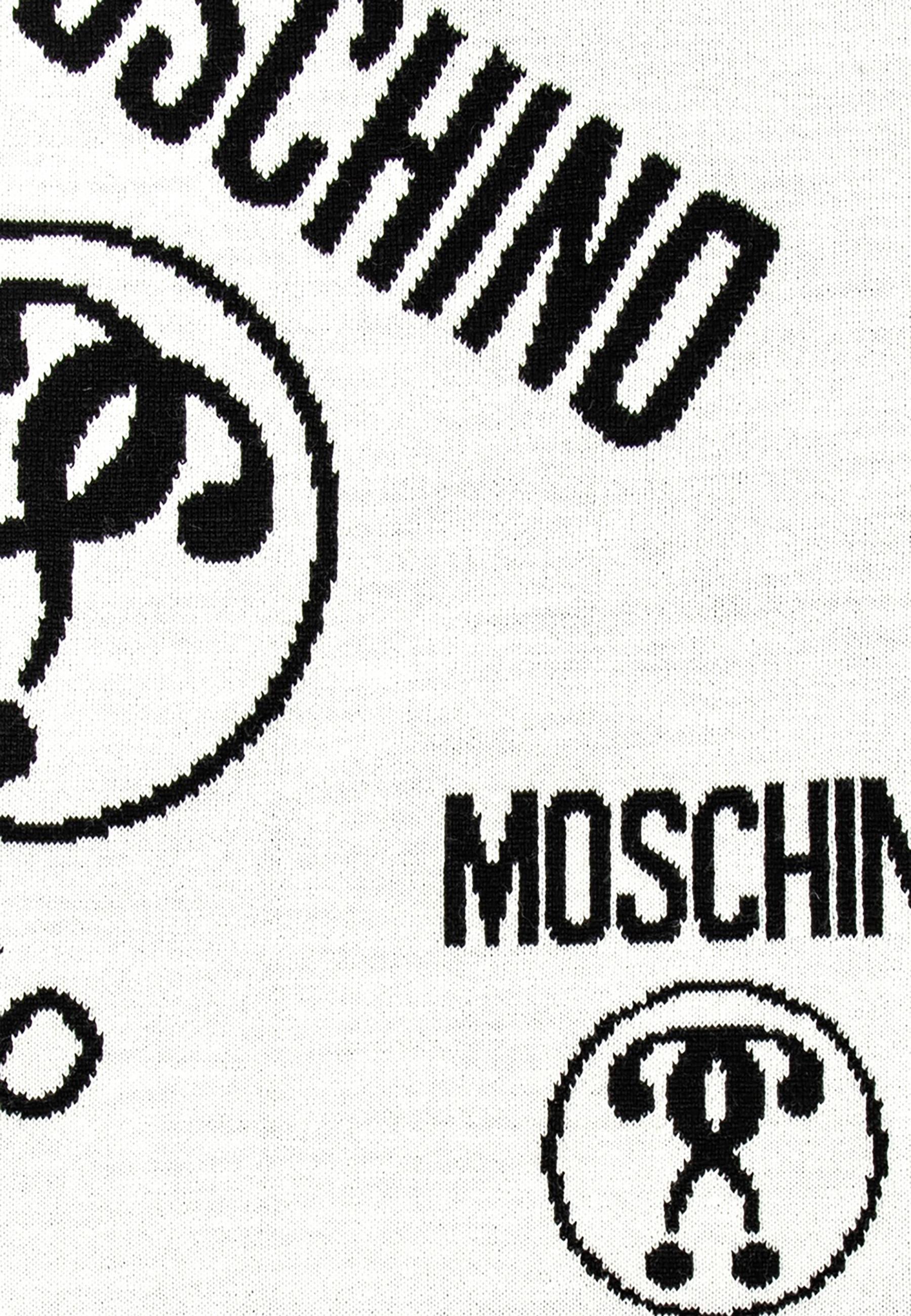 MOSCHINO Sciarpa Donna White Black 50055-M5145 - Sandrini Calzature e Abbigliamento