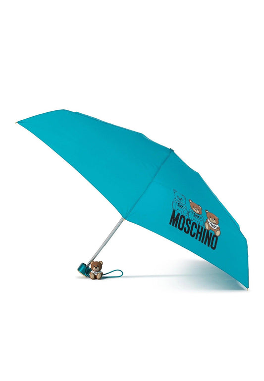 MOSCHINO Super Mini Ombrello Donna Azzurro Pavone 8061 - Sandrini Calzature e Abbigliamento