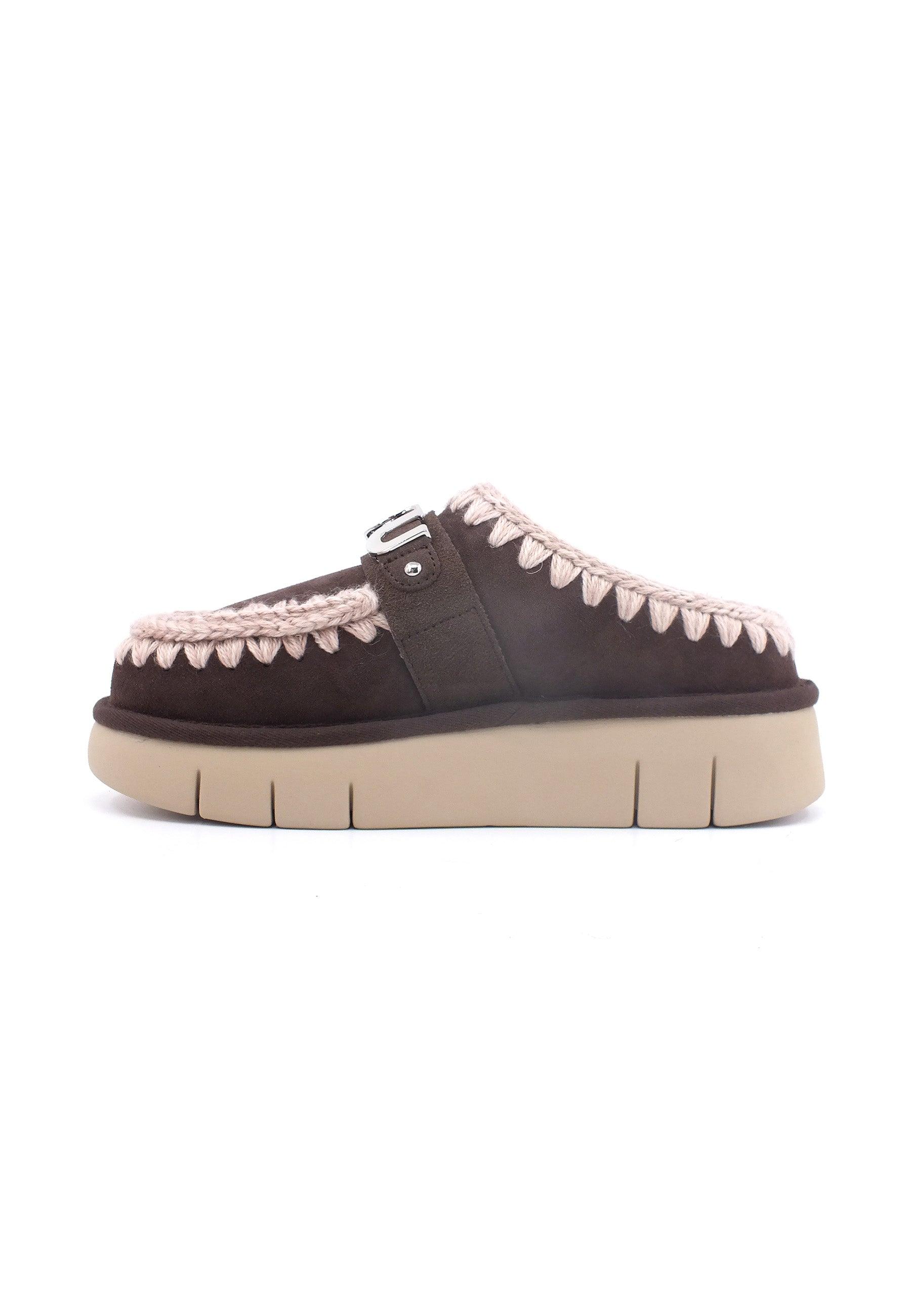 MOU Bounce Ciabatta Pelo Donna Mocha MU.FW531001A - Sandrini Calzature e Abbigliamento