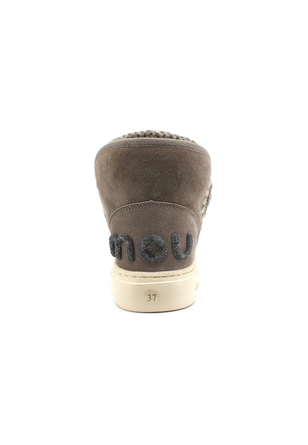 MOU Eskimo Glitter Logo Stivaletto Pelo Donna ELGRY Grey - Sandrini Calzature e Abbigliamento