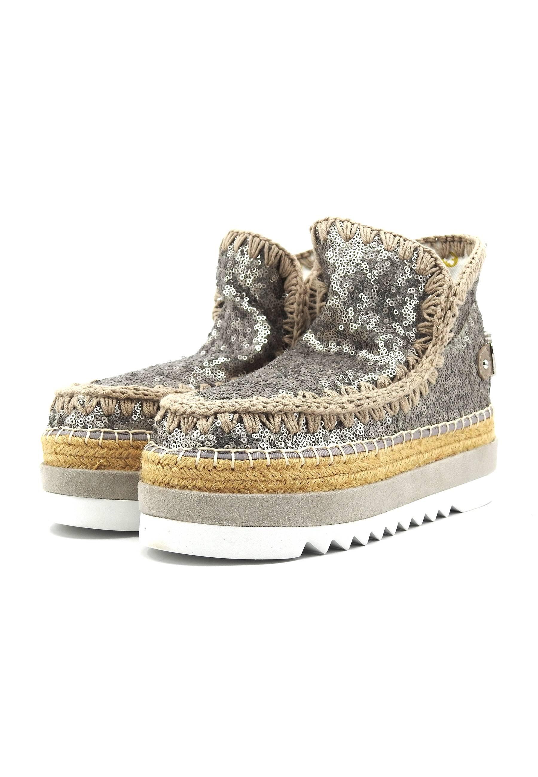 MOU Eskimo Jute Eva Stivaletto Donna Gunmetal MU.SW301003G - Sandrini Calzature e Abbigliamento
