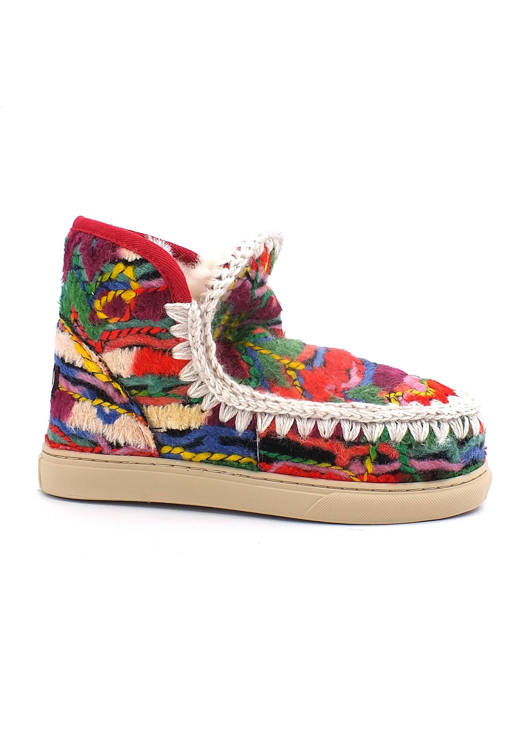 MOU Eskimo Wool Ethnic Stivaletto Pelo Donna Multi - Sandrini Calzature e Abbigliamento