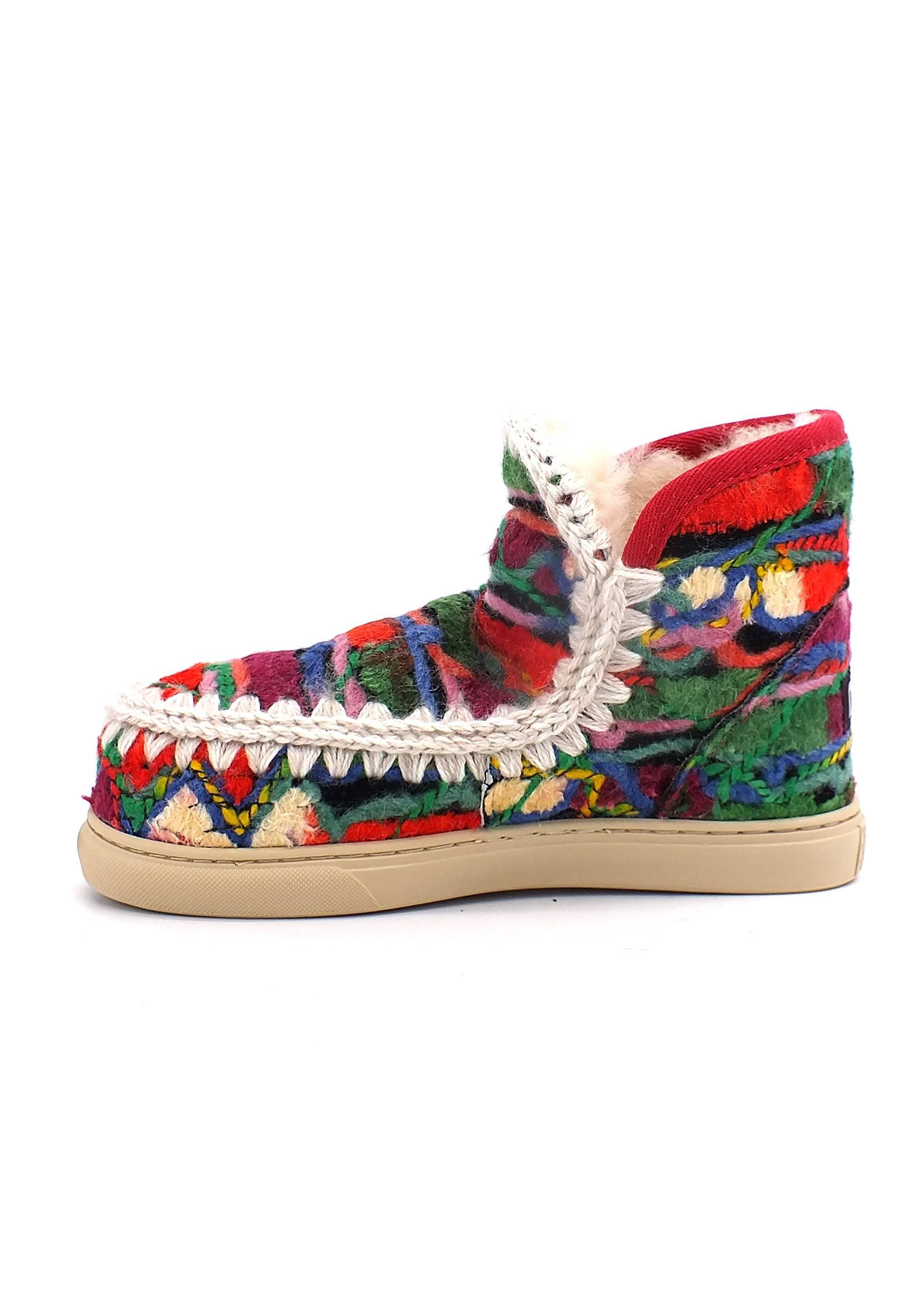MOU Eskimo Wool Ethnic Stivaletto Pelo Donna Multi - Sandrini Calzature e Abbigliamento