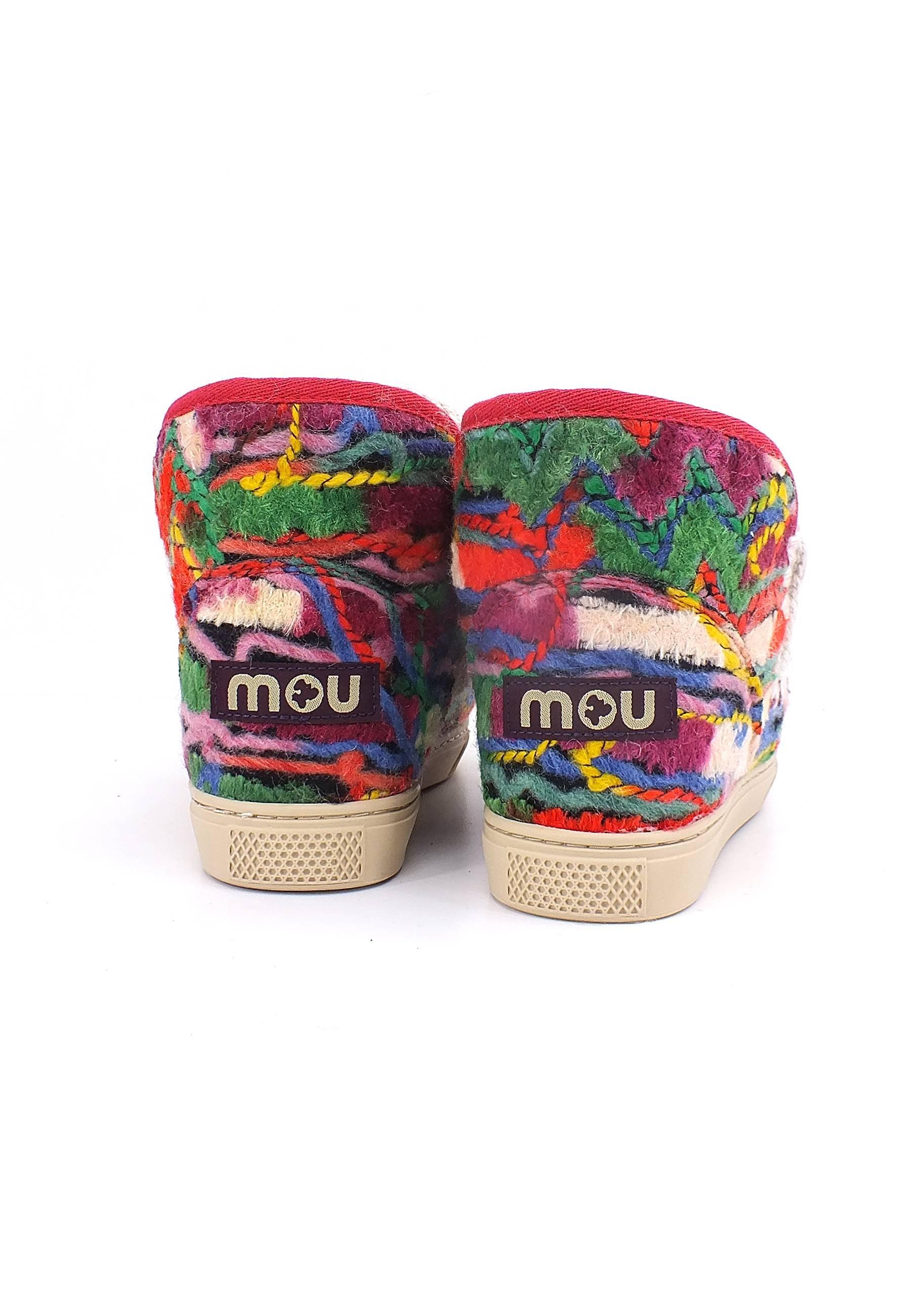 MOU Eskimo Wool Ethnic Stivaletto Pelo Donna Multi - Sandrini Calzature e Abbigliamento