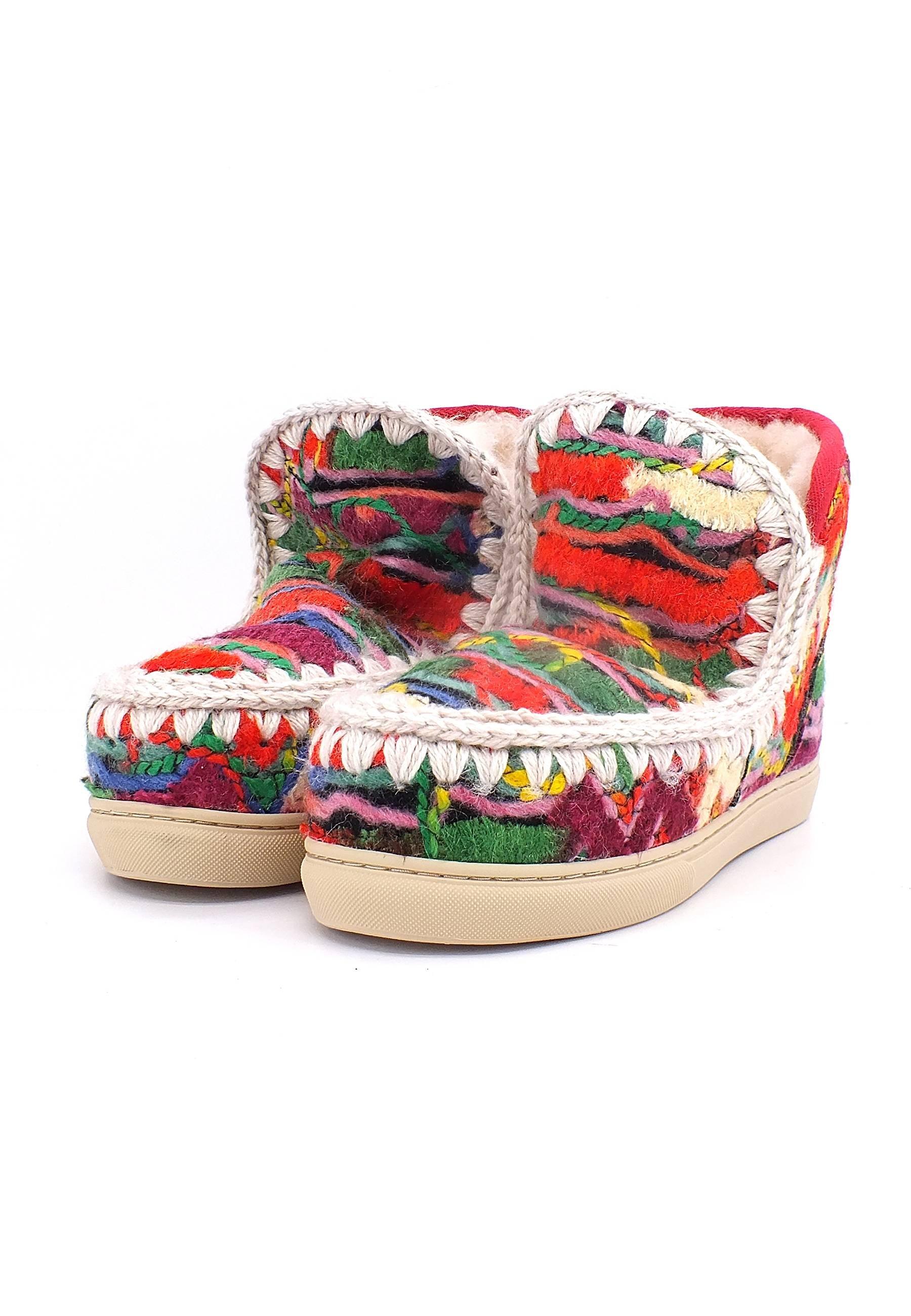 MOU Eskimo Wool Ethnic Stivaletto Pelo Donna Multi - Sandrini Calzature e Abbigliamento
