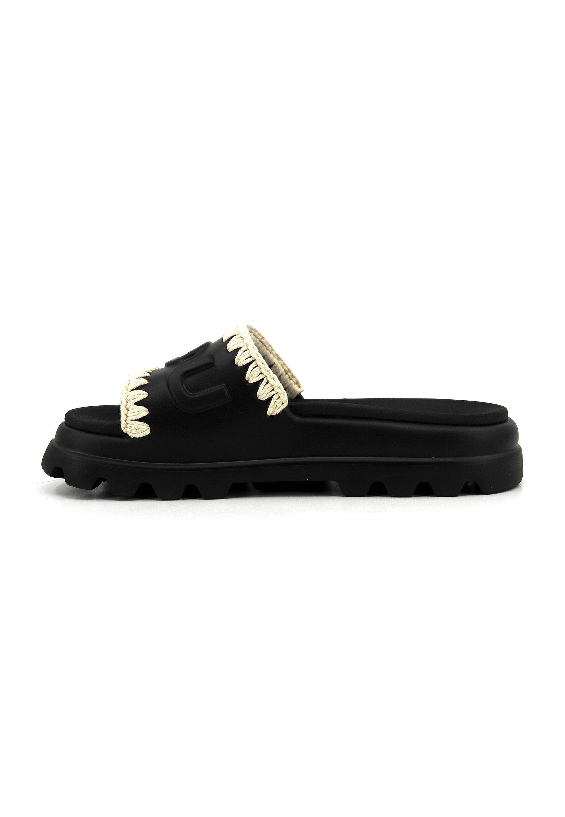 MOU Eva Ciabatta Donna Black White MU.SW661000N - Sandrini Calzature e Abbigliamento