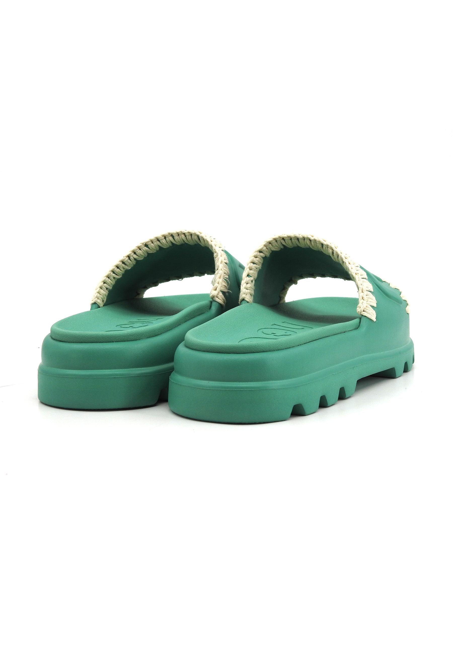 MOU Eva Ciabatta Donna Viridian Green MU.SW661000N - Sandrini Calzature e Abbigliamento