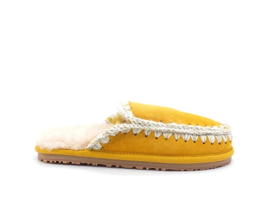 MOU Slipper Full Eskimo Stitch Ciabatta Pelo Pineapple Giallo MU.FW161007A - Sandrini Calzature e Abbigliamento