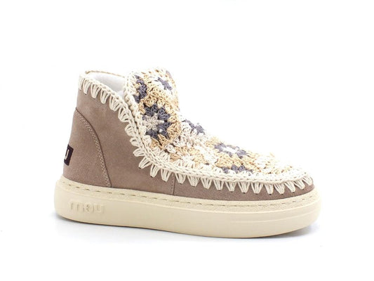MOU Summer Eskimo Sneaker Bold Crochet Upper Pink Sand MU.SW411005A - Sandrini Calzature e Abbigliamento