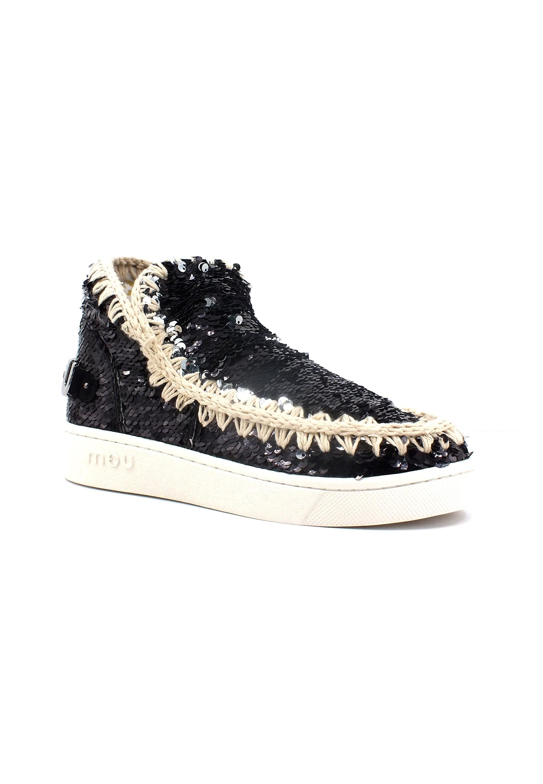 MOU Summer Eskimo Stivaletto Donna Black White MU.SW211001G - Sandrini Calzature e Abbigliamento