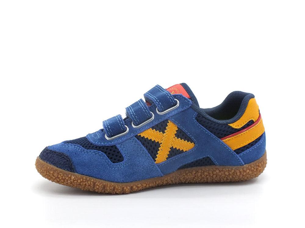 MUNICH Mini Goal 1543 Sneaker Strappi Blue Yellow 8128543 - Sandrini Calzature e Abbigliamento