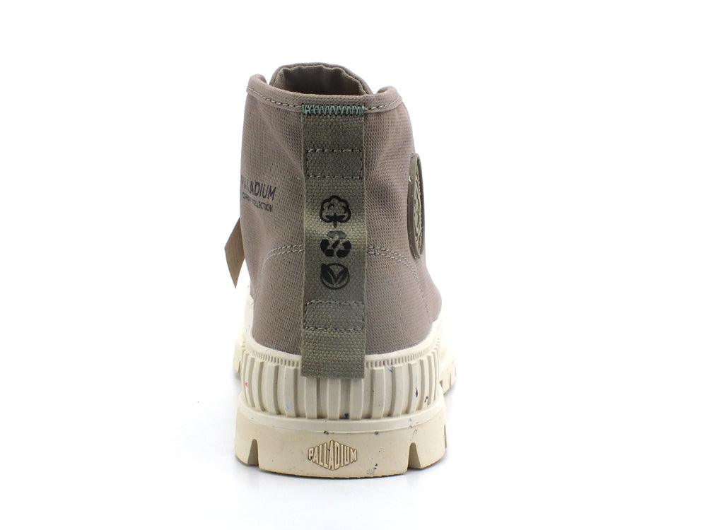 PALLADIUM Pallashock Mid Anfibio Tessuto Grigio Dune 77353-297-M - Sandrini Calzature e Abbigliamento