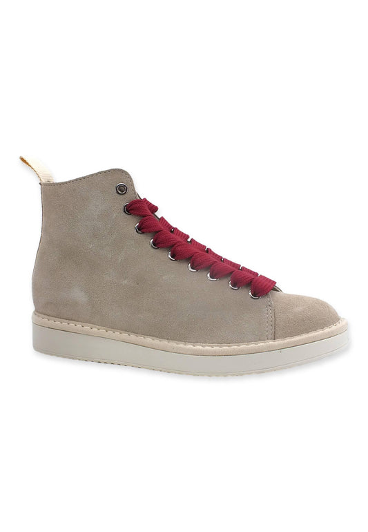 PAN CHIC Ankle Boot Sneaker Donna Dove Grey Biking Red P01W1400200005 - Sandrini Calzature e Abbigliamento
