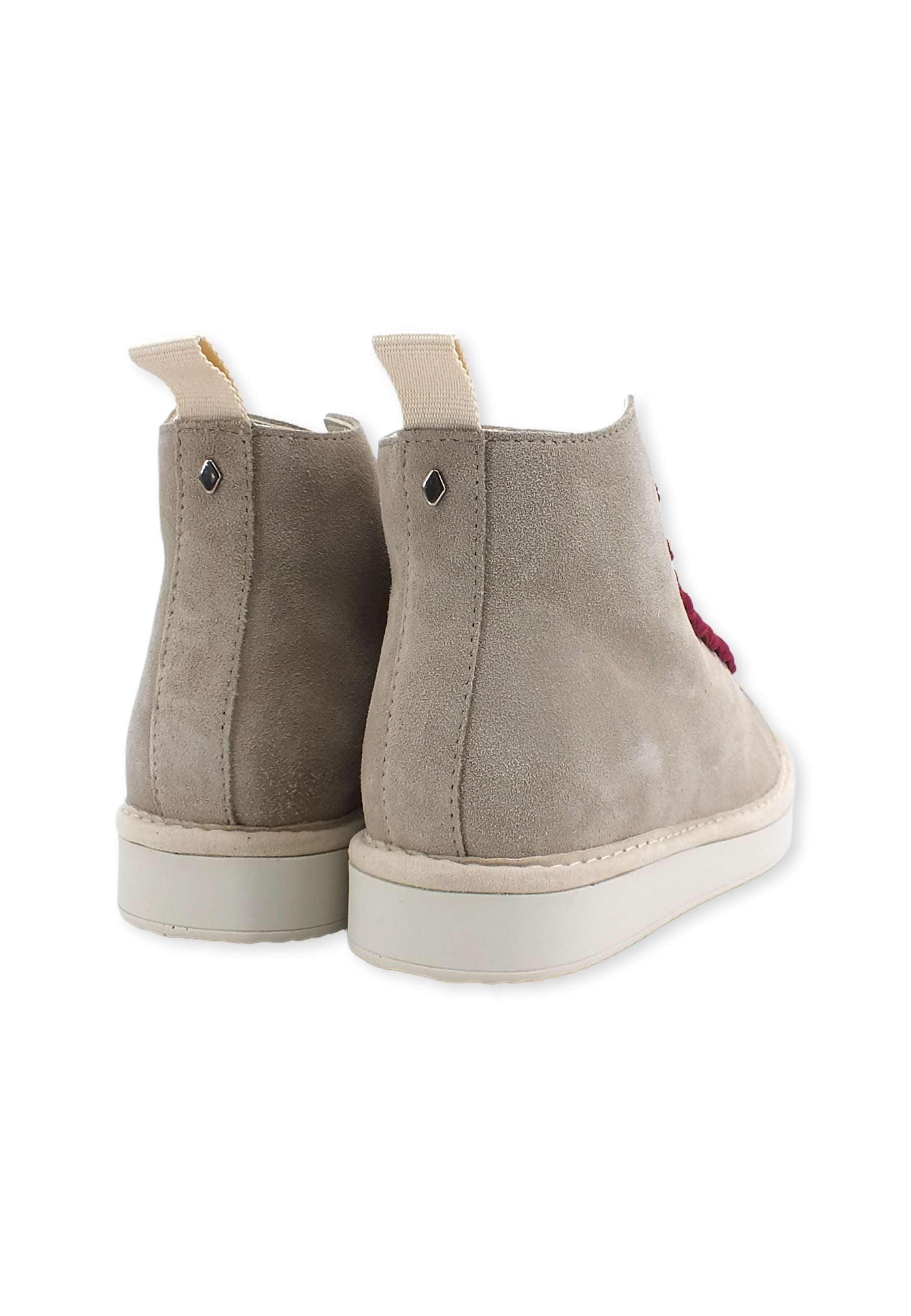 PAN CHIC Ankle Boot Sneaker Pelo Donna Dove Grey Biking Red P01W1400200006 - Sandrini Calzature e Abbigliamento