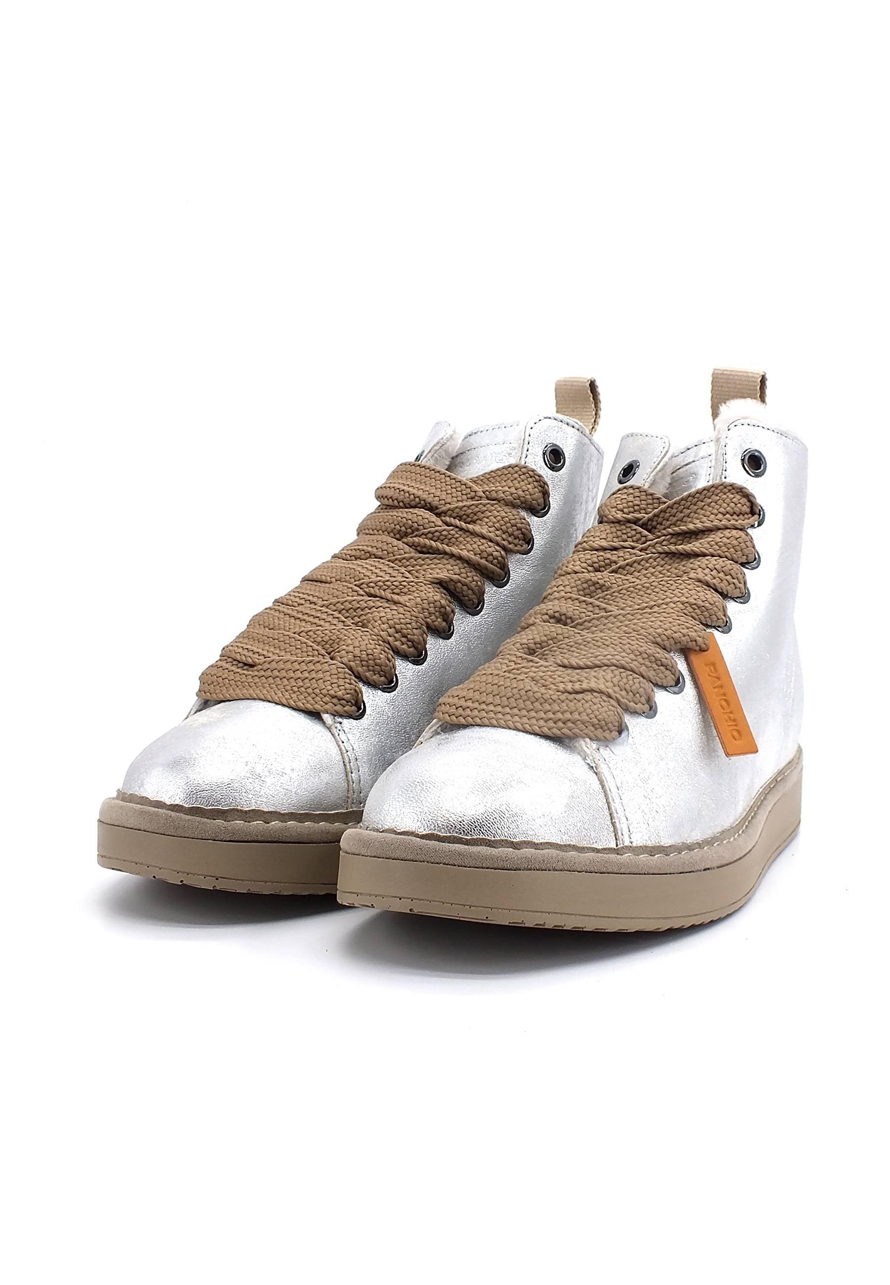 PAN CHIC Ankle Boot Sneaker Pelo Donna Silver P01W1400200318 - Sandrini Calzature e Abbigliamento