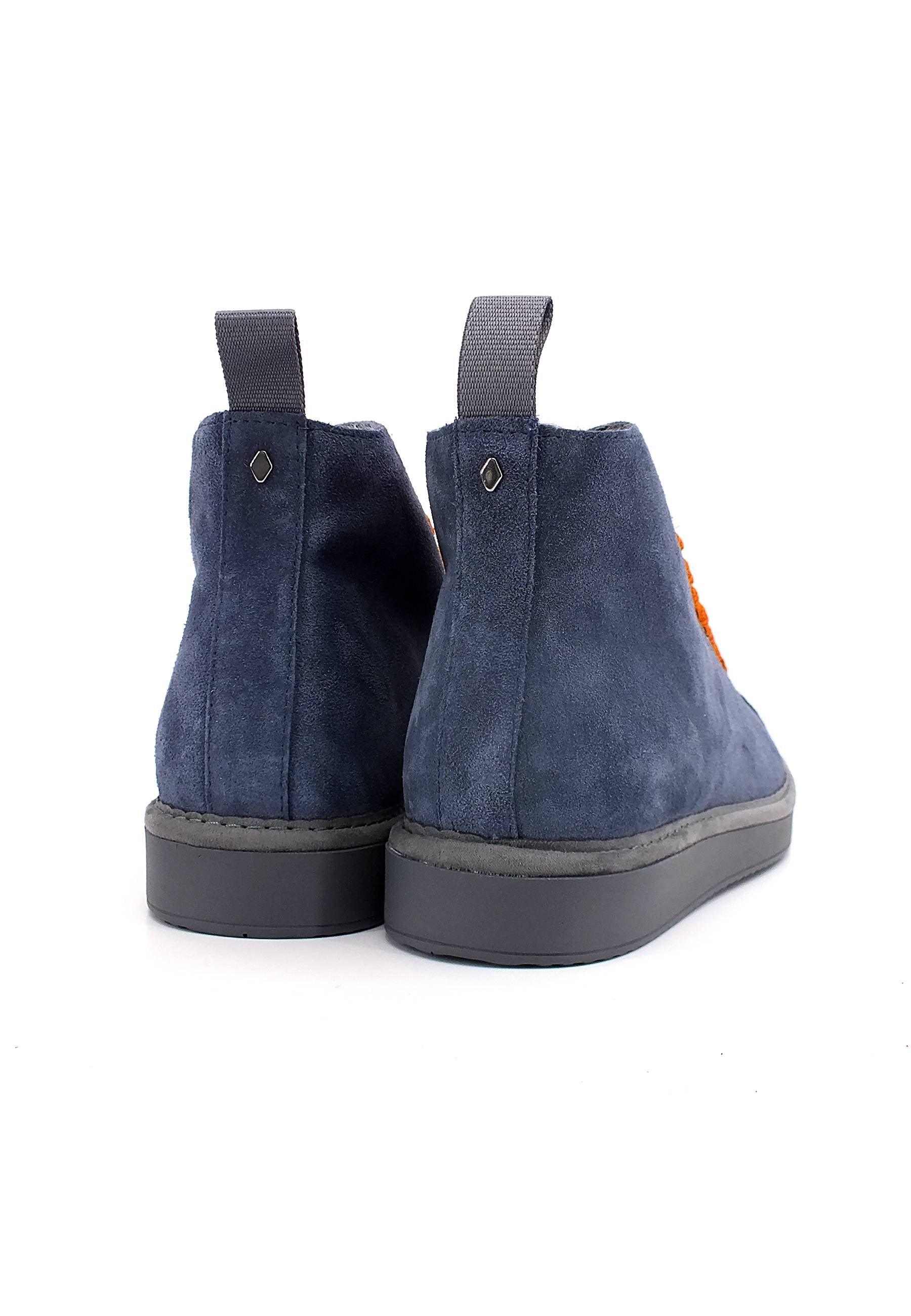 PAN CHIC Ankle Boot Sneaker Pelo Uomo Dark Blue Burnt Orange P01M1400200006 - Sandrini Calzature e Abbigliamento