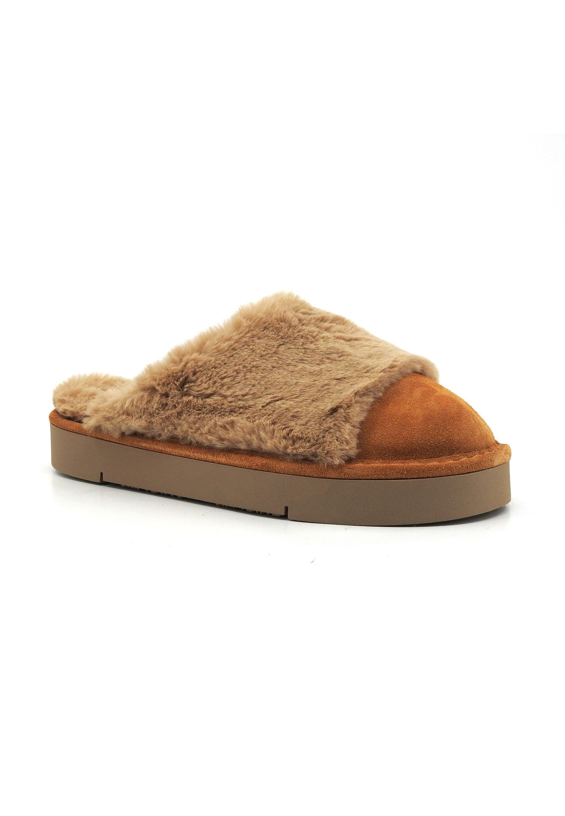 PAN CHIC Ciabatta Pelo Donna Brown Sugar P67W001-0046D016 - Sandrini Calzature e Abbigliamento