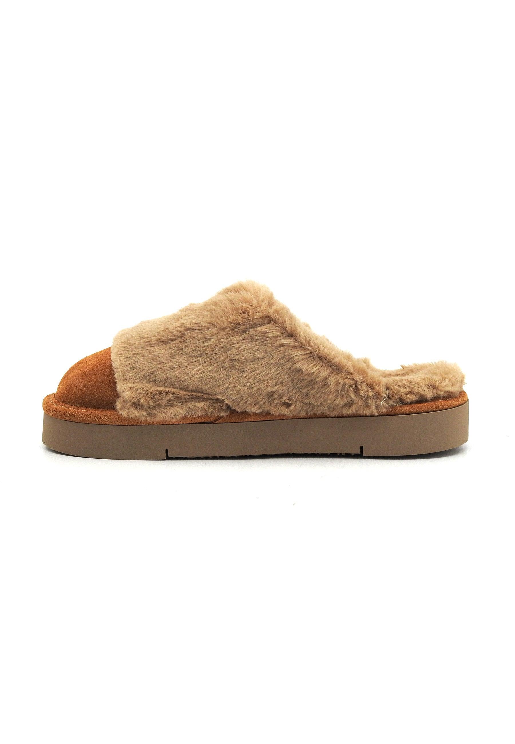 PAN CHIC Ciabatta Pelo Donna Brown Sugar P67W001-0046D016 - Sandrini Calzature e Abbigliamento