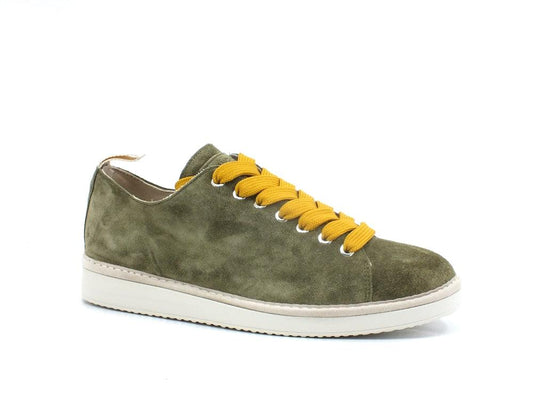 PAN CHIC Sneaker Suede Lace - Up Sage Yellow Green P01M1400100209 - Sandrini Calzature e Abbigliamento