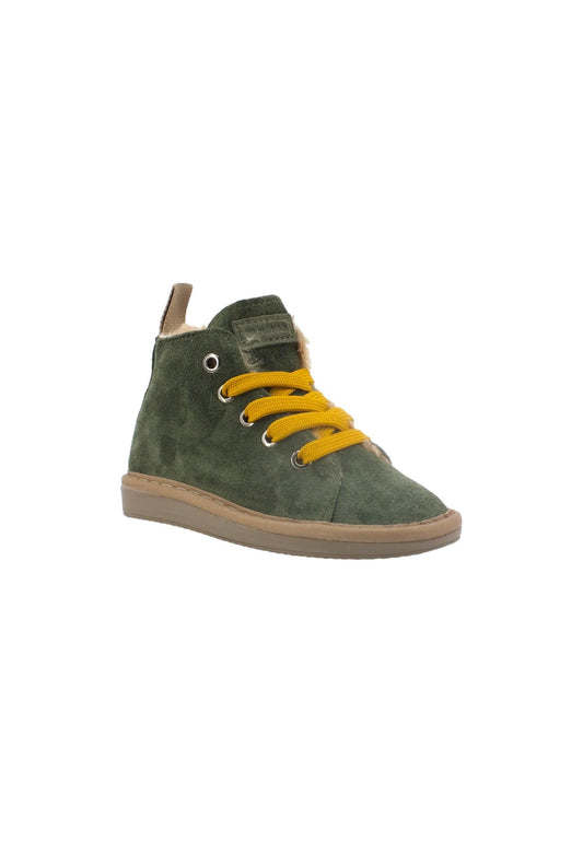 PAN CHIC Stivaletto Pelo Bimbo Military Green Yellow P01B007-00462032 - Sandrini Calzature e Abbigliamento