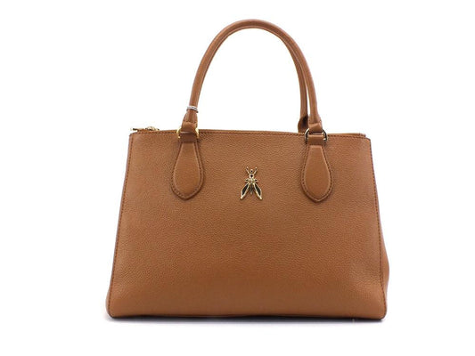 PATRIZIA PEPE Borsa Saddle Pelle Zip Logo Cuoio 2V9941-A4U8 - Sandrini Calzature e Abbigliamento