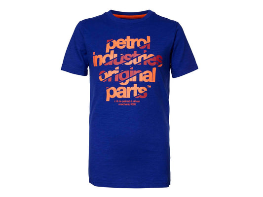 PETROL T-Shirt Logo Blu Arancio M-1000-TSR605 - Sandrini Calzature e Abbigliamento