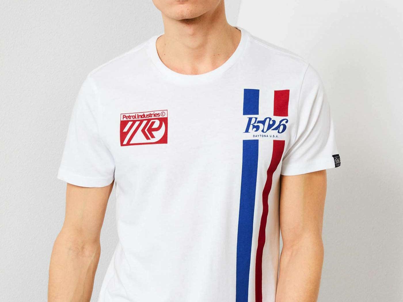 PETROL T-Shirt Logo R06 Bianco M-1000-TSR692 - Sandrini Calzature e Abbigliamento