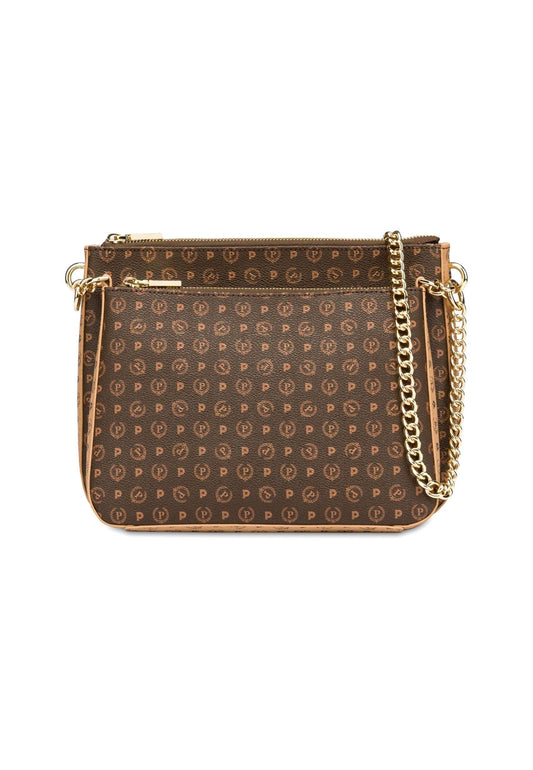 POLLINI Borsa Shoulder Tracolla Marrone Crema TE8469PP0DQ5330A - Sandrini Calzature e Abbigliamento