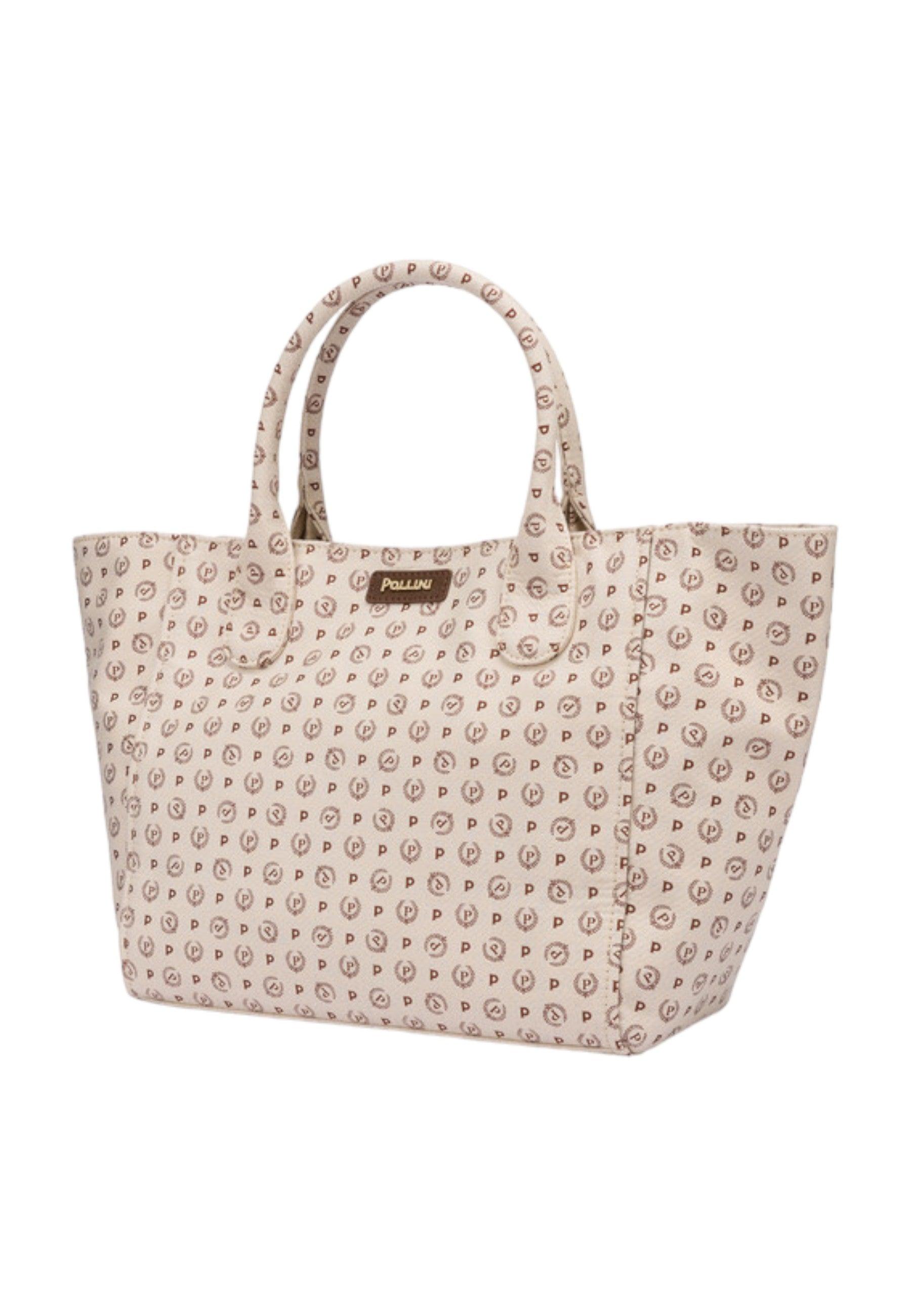 POLLINI Borsa Tote Donna Avorio Marrone TE8481PP0EQ6D11D - Sandrini Calzature e Abbigliamento
