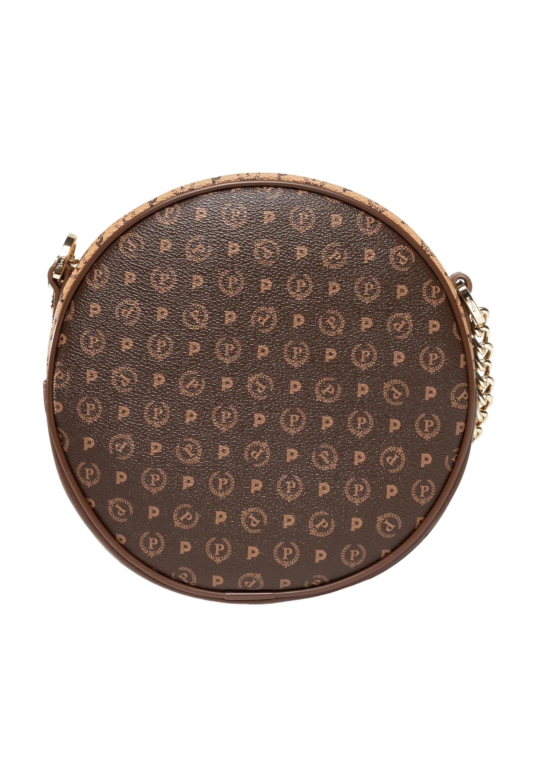 POLLINI Borsa Tracolla Tonda Donna Marrone Crema TE8455PP0BQ5330A - Sandrini Calzature e Abbigliamento