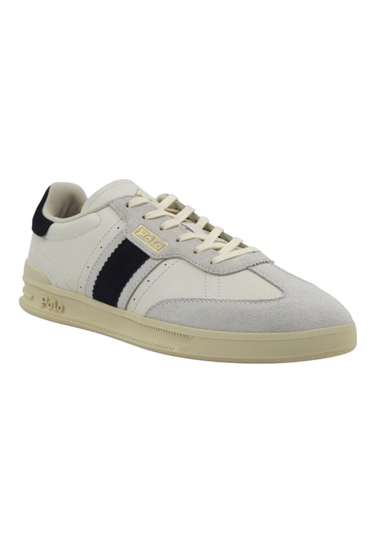 POLO RALPH LAUREN Sneaker Uomo Cream Navy 809931579001 - Sandrini Calzature e Abbigliamento