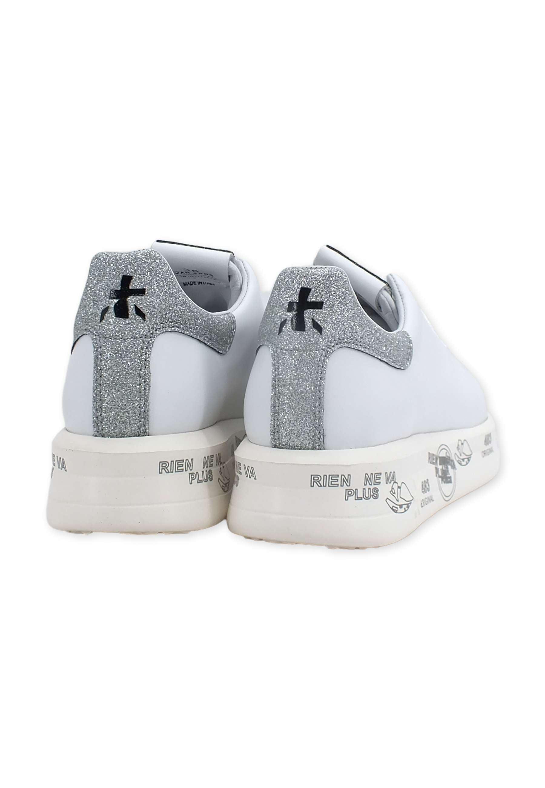 PREMIATA Belle Sneaker Donna Glitter White Silver BELLE4903 - Sandrini Calzature e Abbigliamento